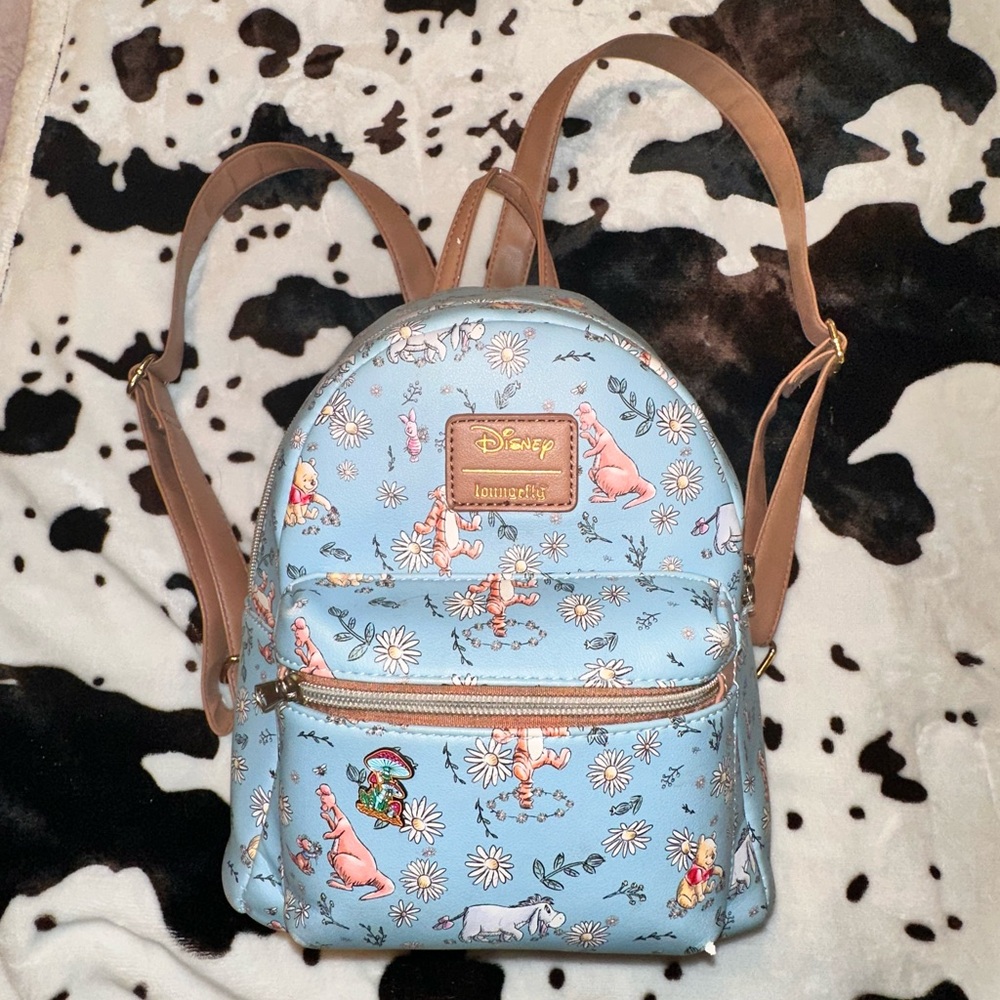 Loungefly Light Blue Floral Mini Backpack